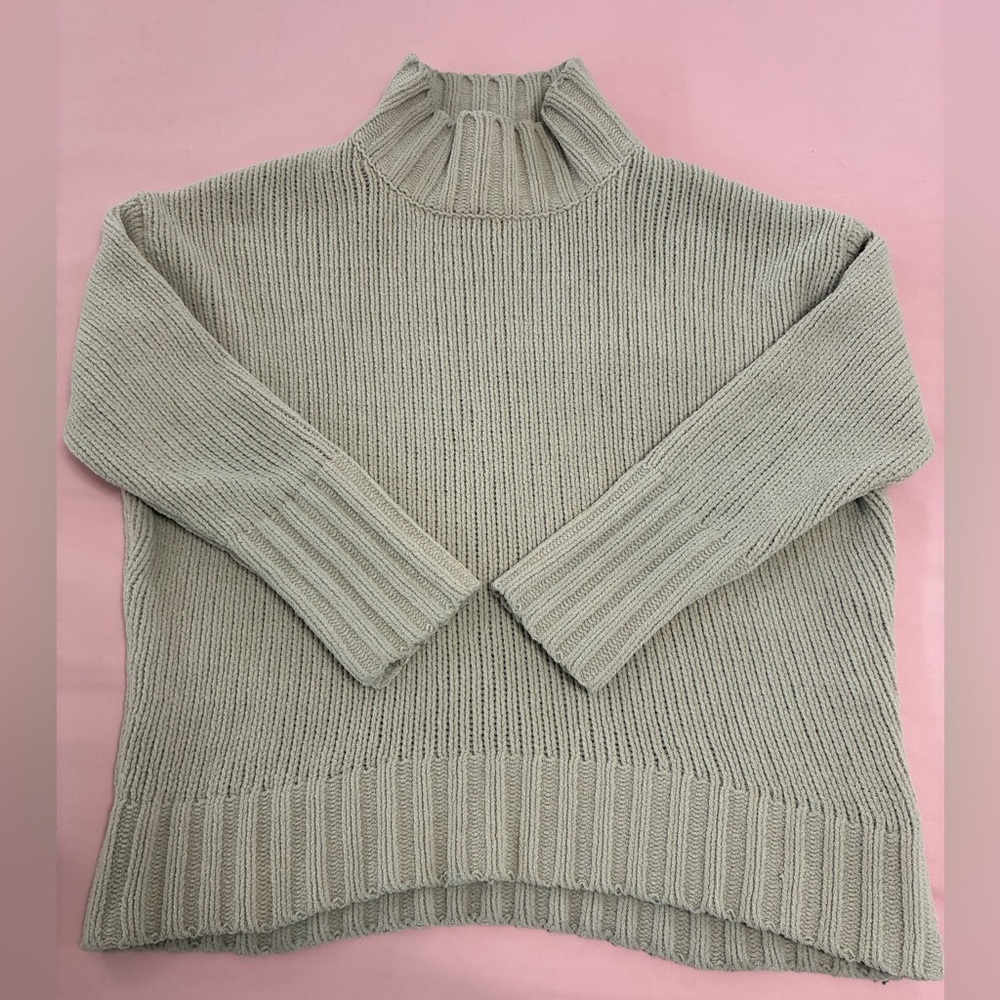 Philosophy Cream Cable Knit Turtleneck Sweater Size Medium